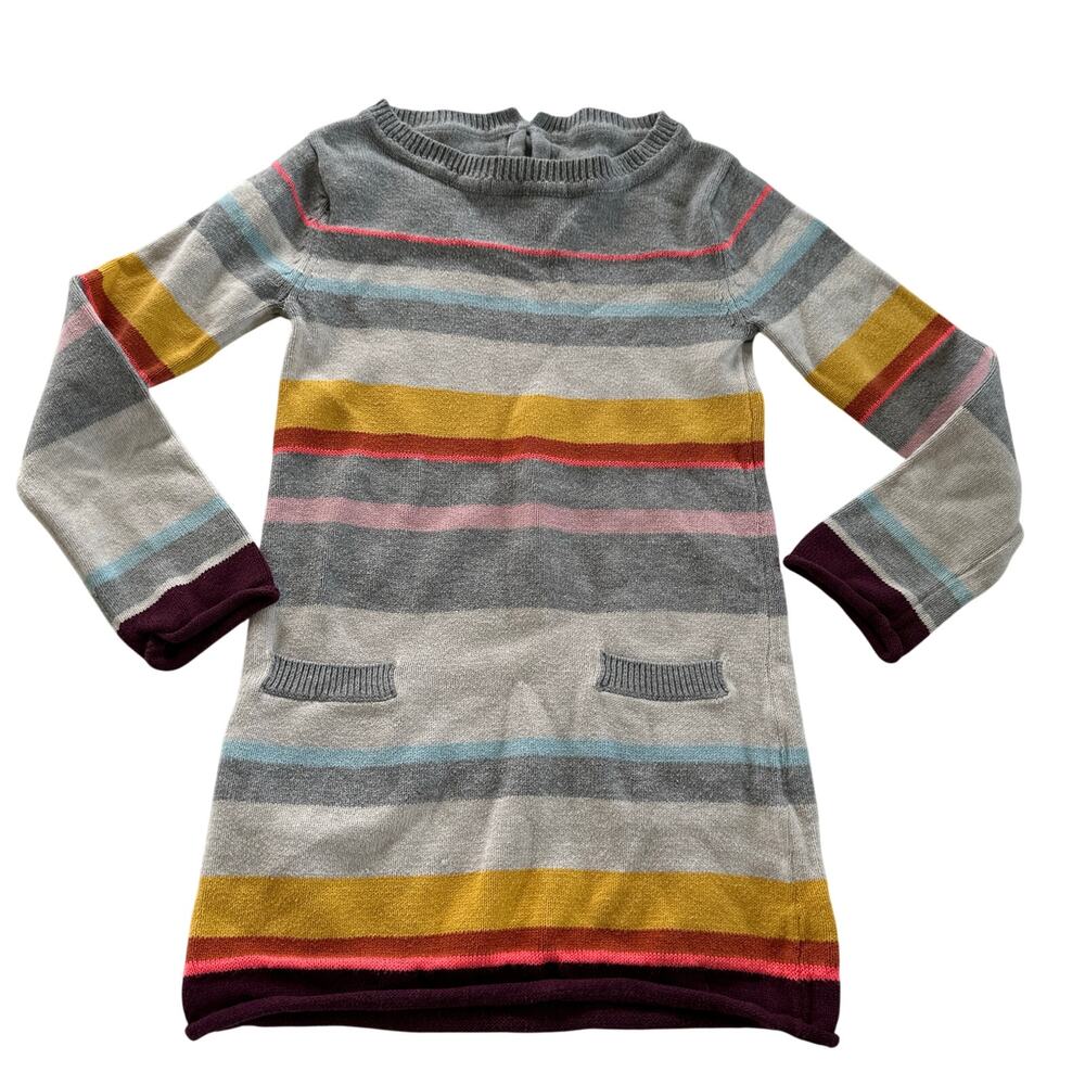 H&M Girls Multicolor Striped Sweater Dress Size 2-4